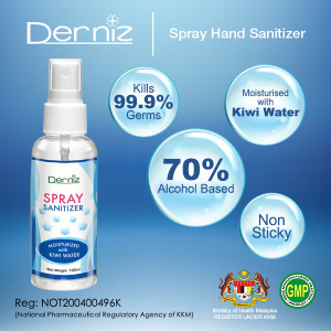 Derniz Hand Sanitizer 100ml Spray  Derniz Hand Sanitizer 100ml Spray