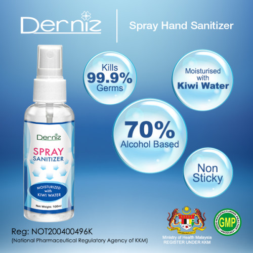 Derniz Hand Sanitizer 100ml Spray  Derniz Hand Sanitizer 100ml Spray