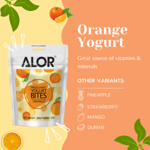 ALOR Freeze Dried Orange Yogurt Bites ALOR Freeze Dried Orange Yogurt Bites